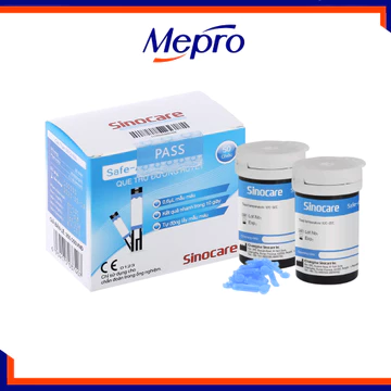 Hộp 50 Que Và Kim Thử Tiểu Đường, Test Đường Huyết Safe Accu Sinocare