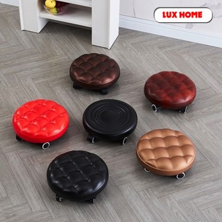 Ghế đẩu bệt LUXHOME xoay tròn 360, có tựa lưng chất liệu da PU bền bỉ, vệ sinh dễ dàng, sử dụng đa năng tiện lợi.