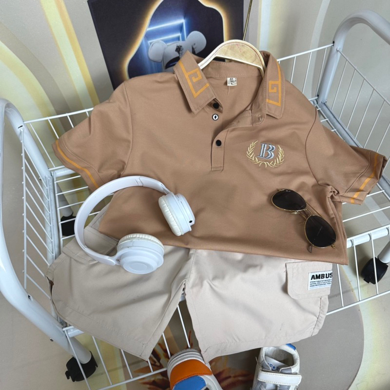 Áo polo cộc tay trẻ em size từ 15-50kg chất nhẹ mát