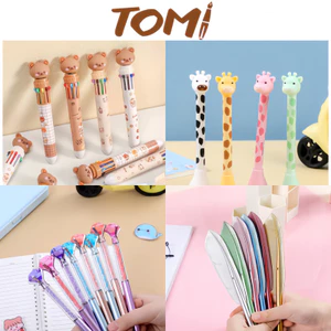 Bút Bi Gấu TOMI 10 Màu Dễ Thương 06