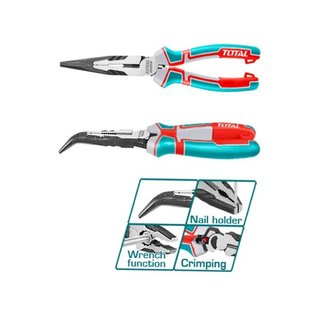 ĐỒ NGHỀ TOTAL Kềm mở phe mũi cong cao cấp 200mm THT24816S