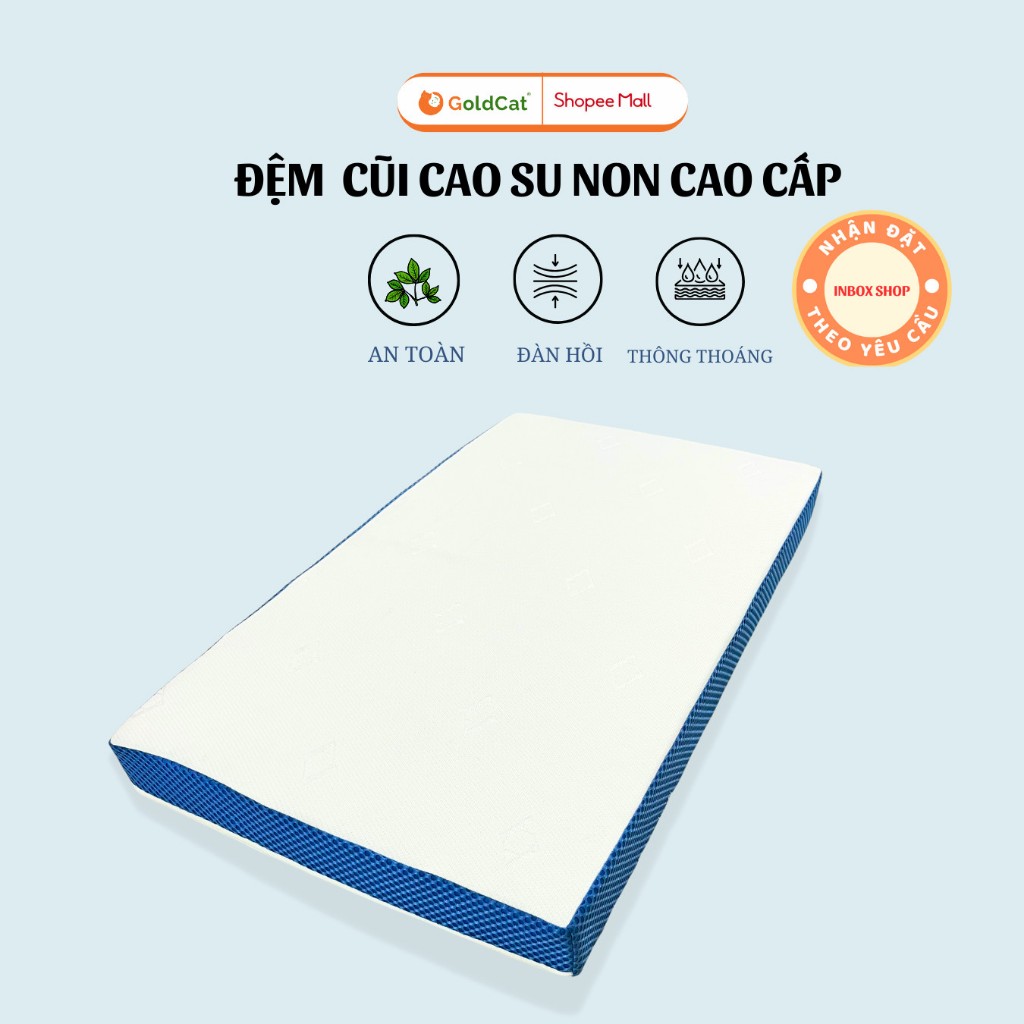 Ảnh Đệm Cao Su Non GoldCat Dùng Cho Cũi Trẻ Em, Độ Dày 5cm, Đàn Hồi, Hỗ Trợ Phát Triển Xương , Cắt Theo Yêu Cầu. 1