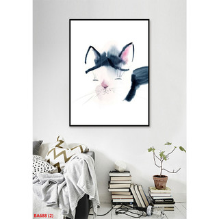Tranh Treo Tường Trang Trí Phòng Khách, Phòng Làm Việc Phong Cách Bắc Âu (60x90cm) - Tranh Laminate Tráng Gương