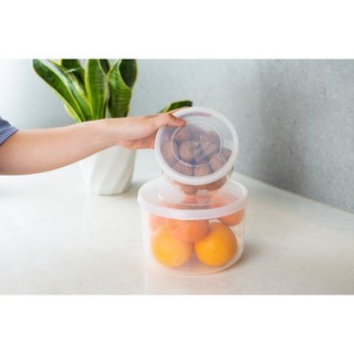Bộ 4 hộp nhựa tròn đựng thực phẩm, an toàn, tiện dụng, chịu nhiệt tốt - CHÍNH HÃNG INOCHI