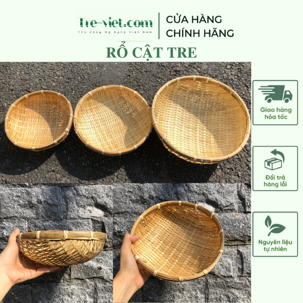 Rổ Cật Tre cạp mây - Rá Tre Xanh Đựng Đồ Decor Trang Trí | Shopee Việt Nam