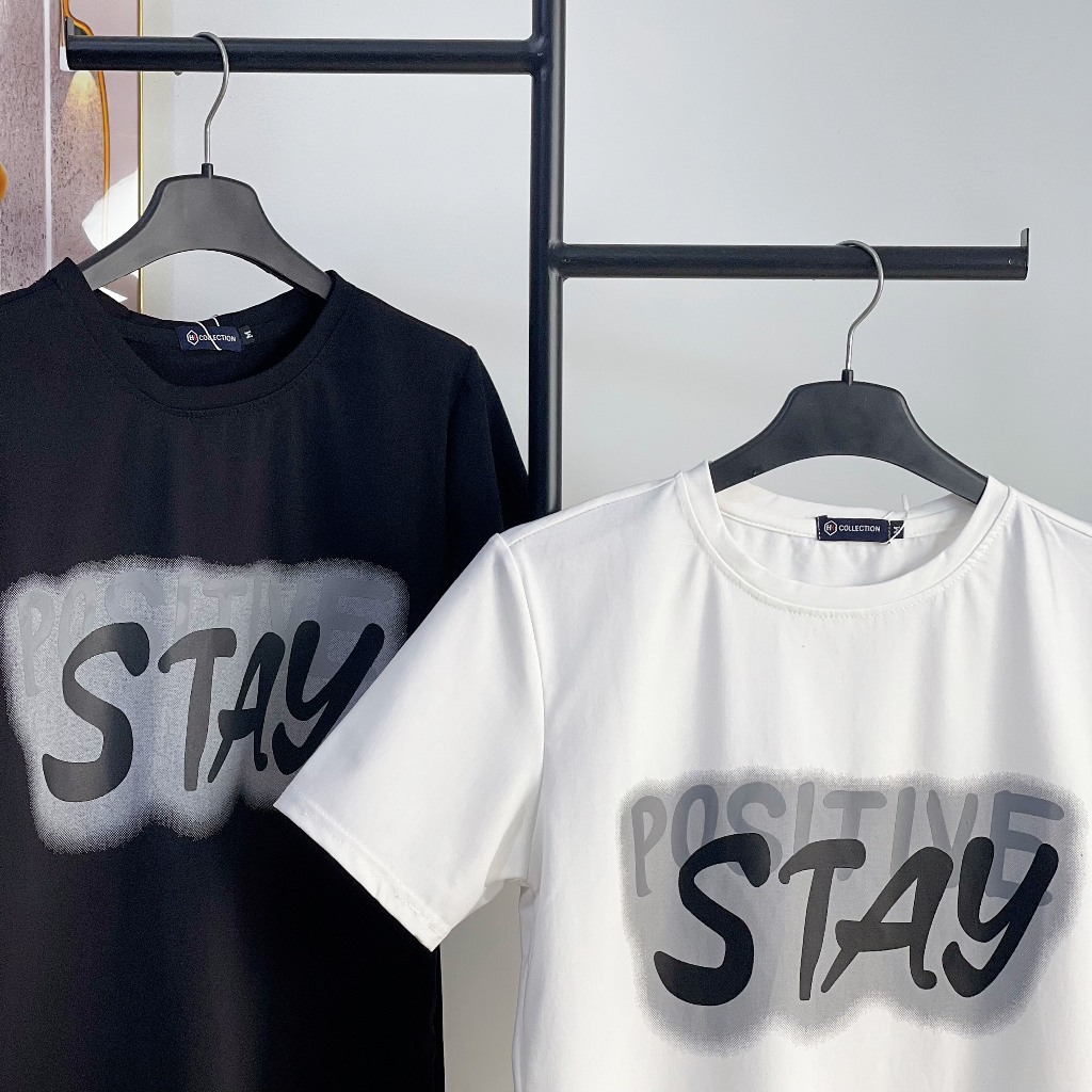 [HKT.17] Áo Phông Nam Cổ tròn in chữ loang thân, vải cotton mịn, co dãn, thoáng mát Menswear Top