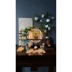 [Siêu Đẹp] Bộ tượng Phật A Di Đà tọa trên kệ gỗ cùng đèn hào quang, đi kèm những vật phẩm trang trí thiết kế độc quyền — ảnh 7