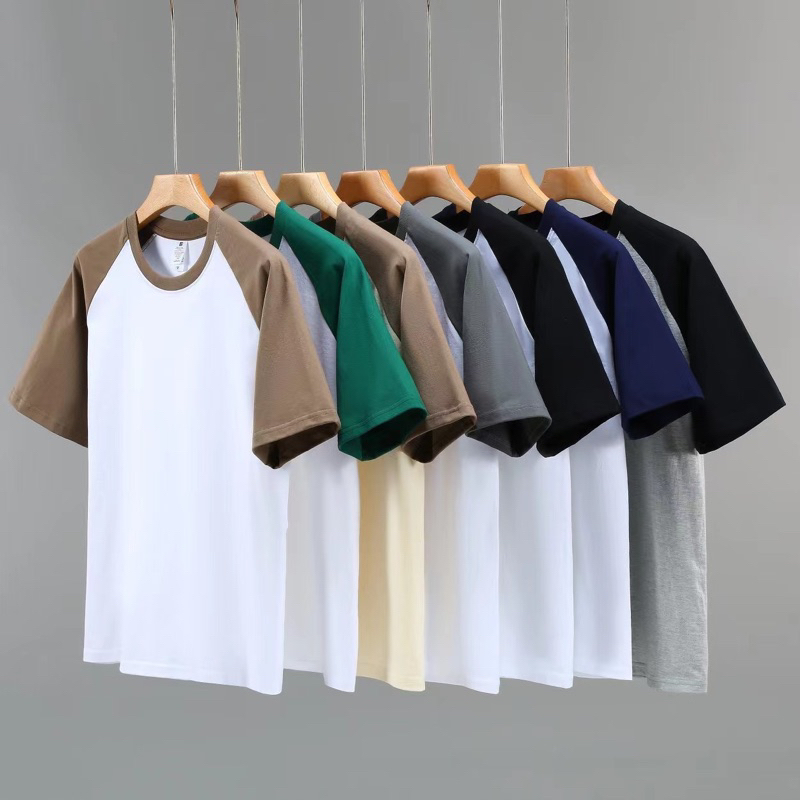 Áo thun Raglan unisex form rộng tay lỡ, chất liệu 100% cotton thoáng ...