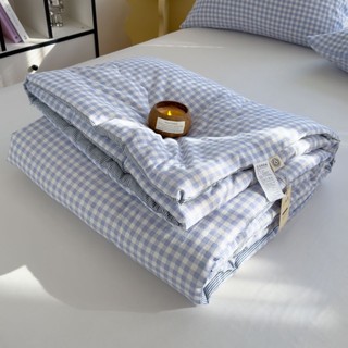 Chăn hè kẻ bông sơ đậu nành, mền cotton đũi cao cấp kích thước 2mx2m3 chất thoáng mát bền