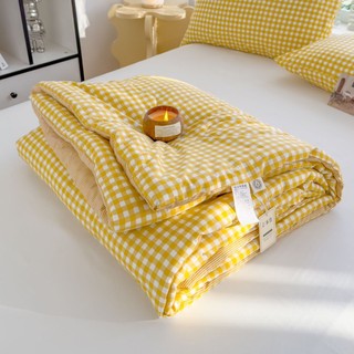 Chăn hè kẻ bông sơ đậu nành, mền cotton đũi cao cấp kích thước 2mx2m3 chất thoáng mát bền