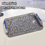 Khay Đựng Đồ Trong Suốt TORO Chất Liệu Nhựa Acrylic Cứng Cáp, Khay Úp Ly Cốc Có Tay Cầm Mạ Bạc Siêu Đẹp