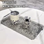 Khay Đựng Đồ Trong Suốt TORO Chất Liệu Nhựa Acrylic Cứng Cáp, Khay Úp Ly Cốc Có Tay Cầm Mạ Bạc Siêu Đẹp