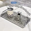 Khay Đựng Đồ Trong Suốt TORO Chất Liệu Nhựa Acrylic Cứng Cáp, Khay Úp Ly Cốc Có Tay Cầm Mạ Bạc Siêu Đẹp