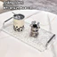 Khay Đựng Đồ Trong Suốt TORO Chất Liệu Nhựa Acrylic Cứng Cáp, Khay Úp Ly Cốc Có Tay Cầm Mạ Bạc Siêu Đẹp