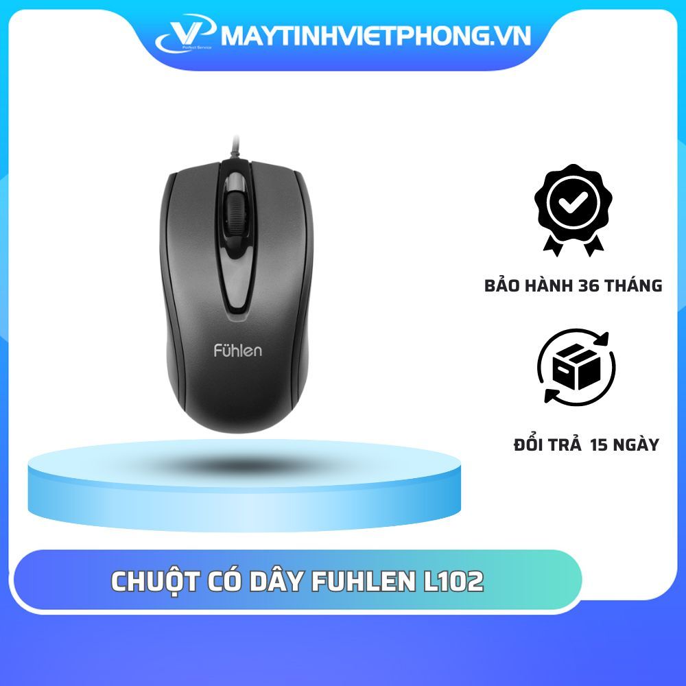 CHUỘT MÁY TÍNH FUHLEN L102 [HÀNG FULL VAT](USB/ĐEN) | Shopee Việt Nam