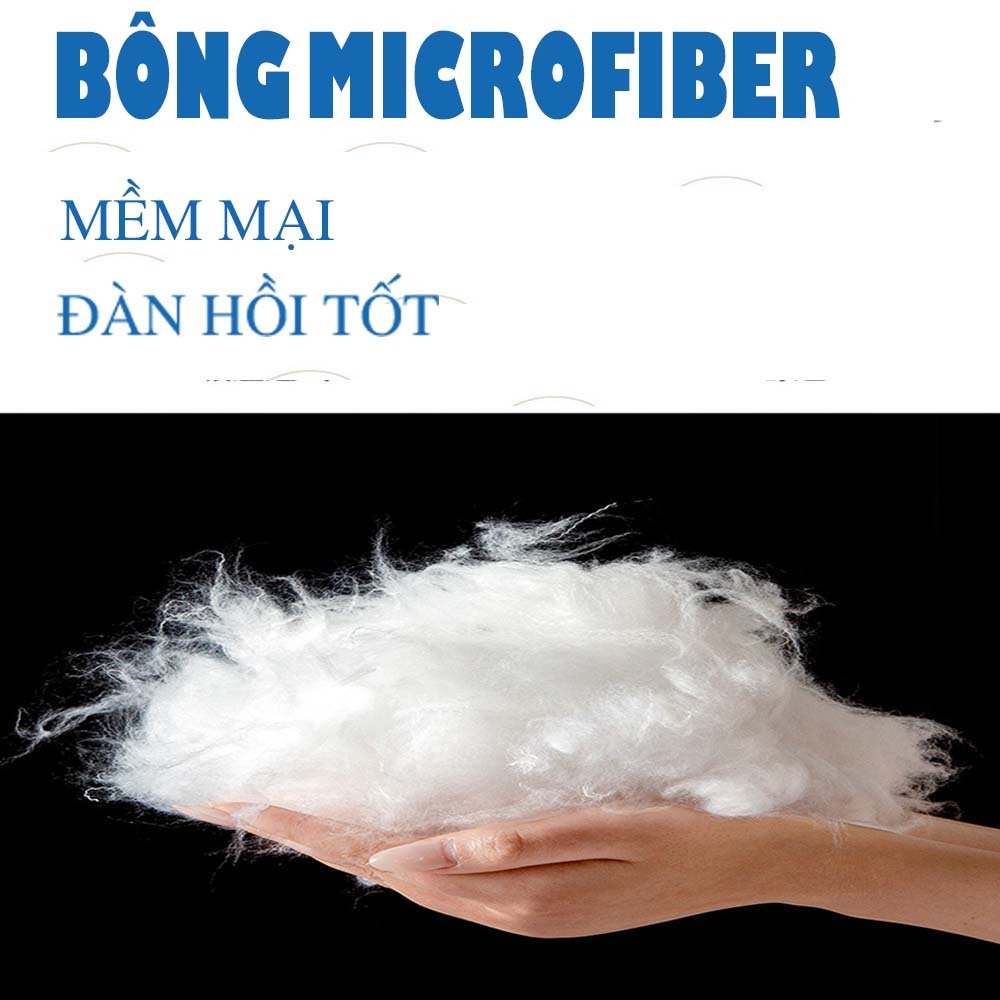 Gối massage TOPAZ nhập khẩu ruột gối bông sơ đậu nành cao cấp hỗ trợ giấc ngủ ngon chống đau mỏi vai gáy kích cỡ 47 x 58
