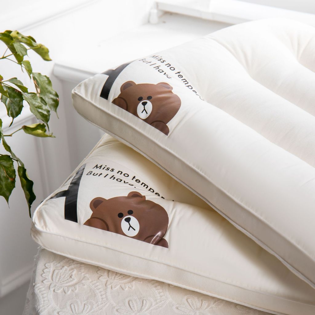 Gối massage TOPAZ nhập khẩu ruột gối bông sơ đậu nành cao cấp hỗ trợ giấc ngủ ngon chống đau mỏi vai gáy kích cỡ 47 x 58