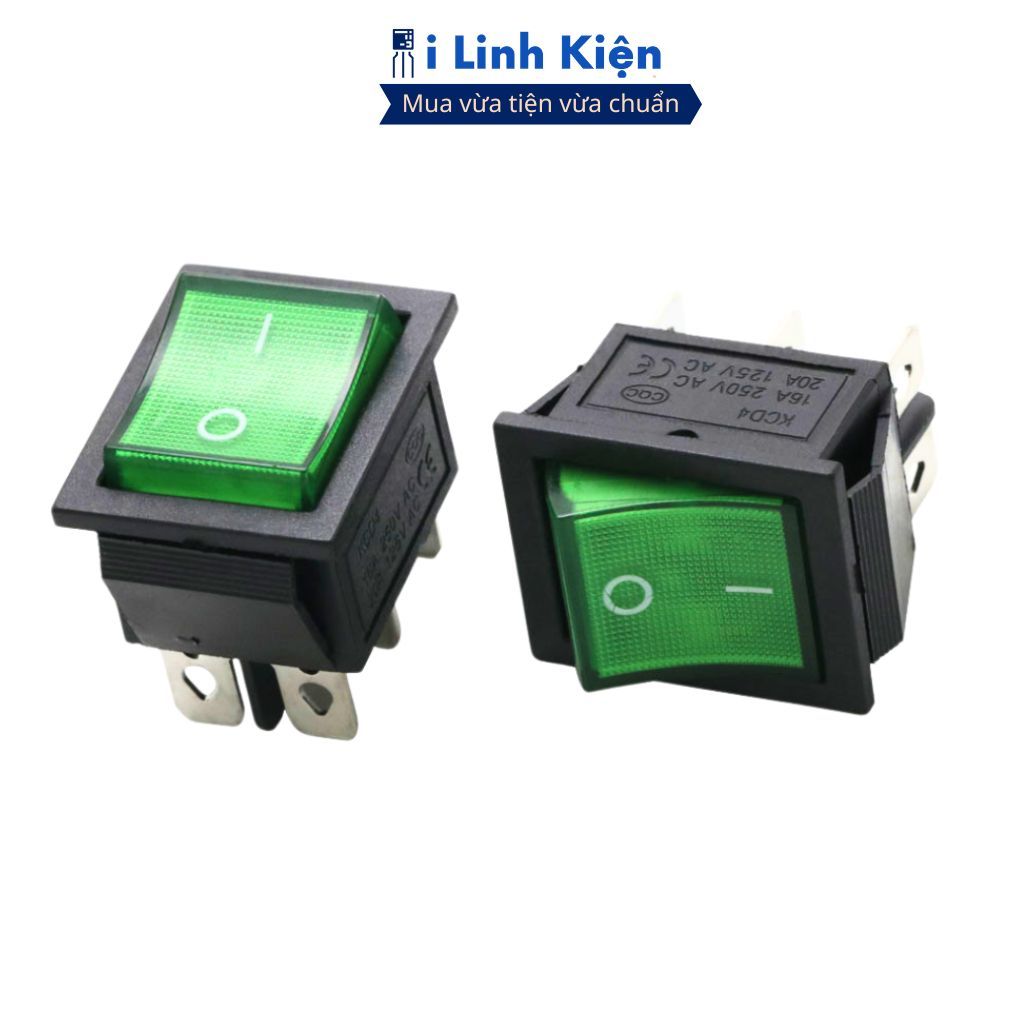Công tắc bập bênh KCD4 250V 16A 2 chế độ 6 chân đảm bảo chất lượng ilinhkien.