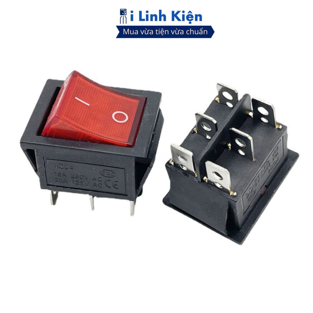 Công tắc bập bênh KCD4 250V 16A 2 chế độ 6 chân đảm bảo chất lượng ilinhkien.