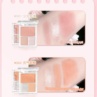[ HÀNG MỚI VỀ- CÓ SẴN] (GT644) Bảng Phấn Mắt Má Hồng 3 Màu Gogotales Sweet Diary 11.5G Tone Hồng Đào Dễ Dàng Makeup