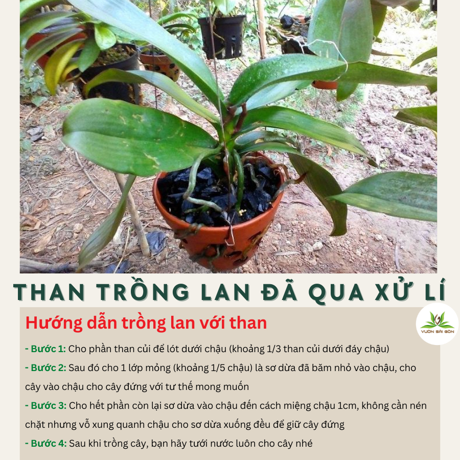 Than trồng lan đã qua xử lí gói 500g 5