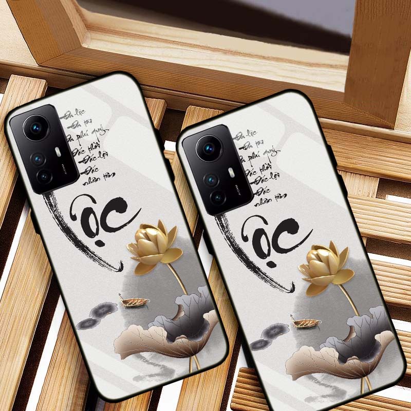ỐP LƯNG XIAOMI REDMI NOTE 12S HÌNH 555 LƯNG KÍNH CƯỜNG LỰC CAO CẤP