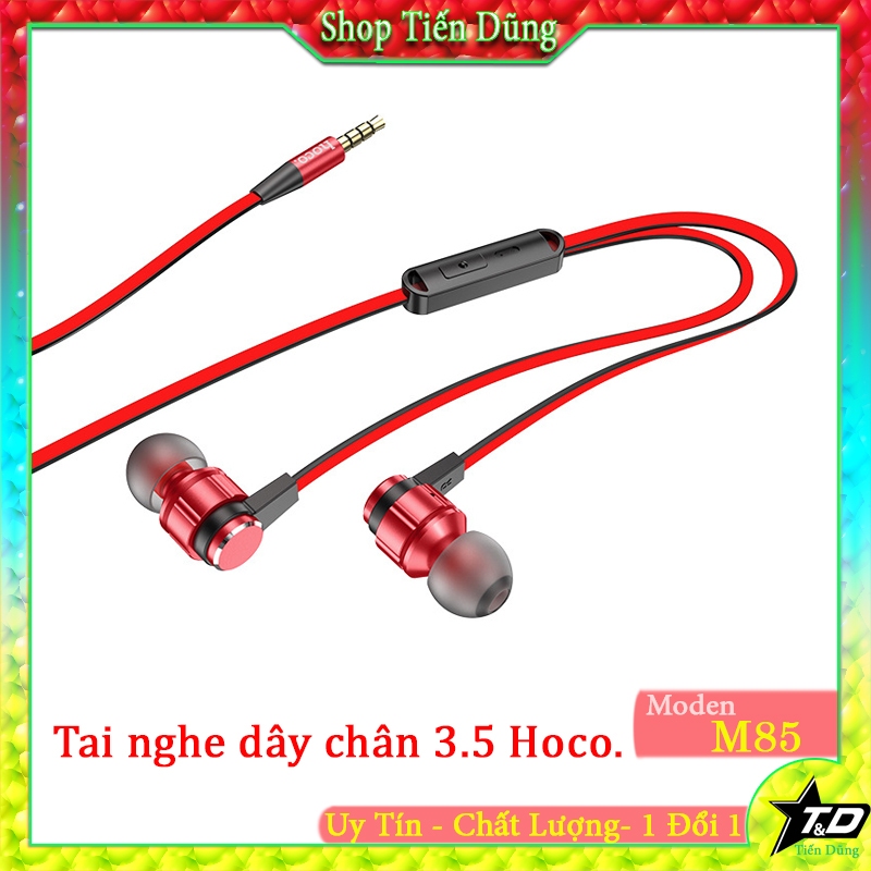 Tai nghe nhét tai Hoco M85 chân cắm 3.5mm, có mic đàm thoại khi gọi ...