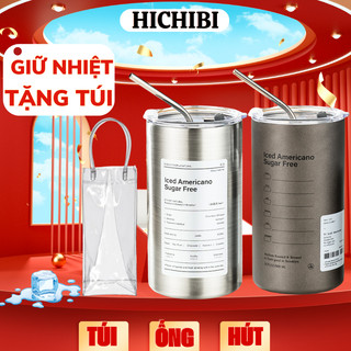 Ly giữ nhiệt iced americano 600ml inox 304 cao cấp không gỉ,cốc uống nước giữ nhiệt có ống hút tiện lợi