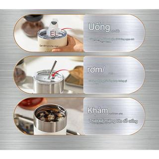 Ly giữ nhiệt iced americano 600ml inox 304 cao cấp không gỉ,cốc uống nước giữ nhiệt có ống hút tiện lợi
