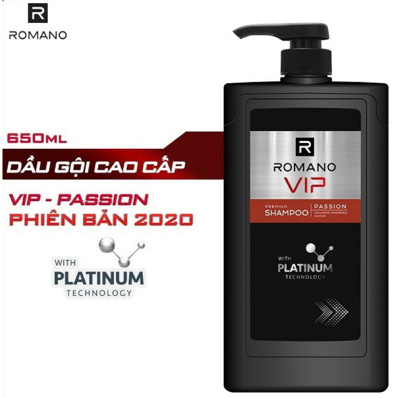 Dầu gội , cao cấp Romano Vip sang trọng đẳng cấp tóc chắc khỏe 650g