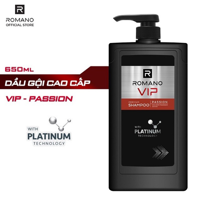 Dầu gội , cao cấp Romano Vip sang trọng đẳng cấp tóc chắc khỏe 650g