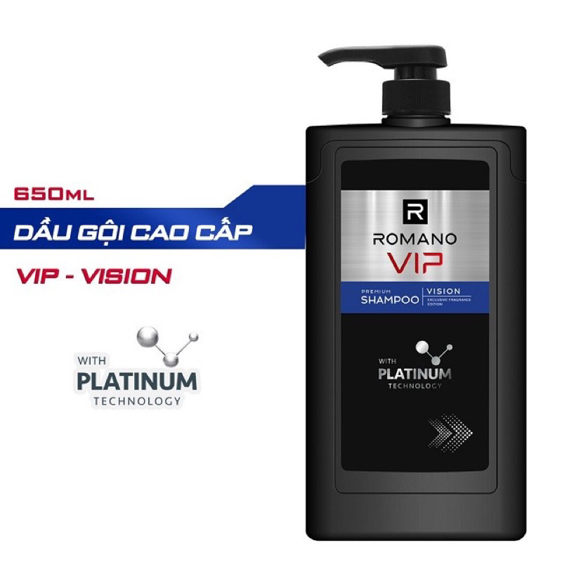 Dầu gội , cao cấp Romano Vip sang trọng đẳng cấp tóc chắc khỏe 650g