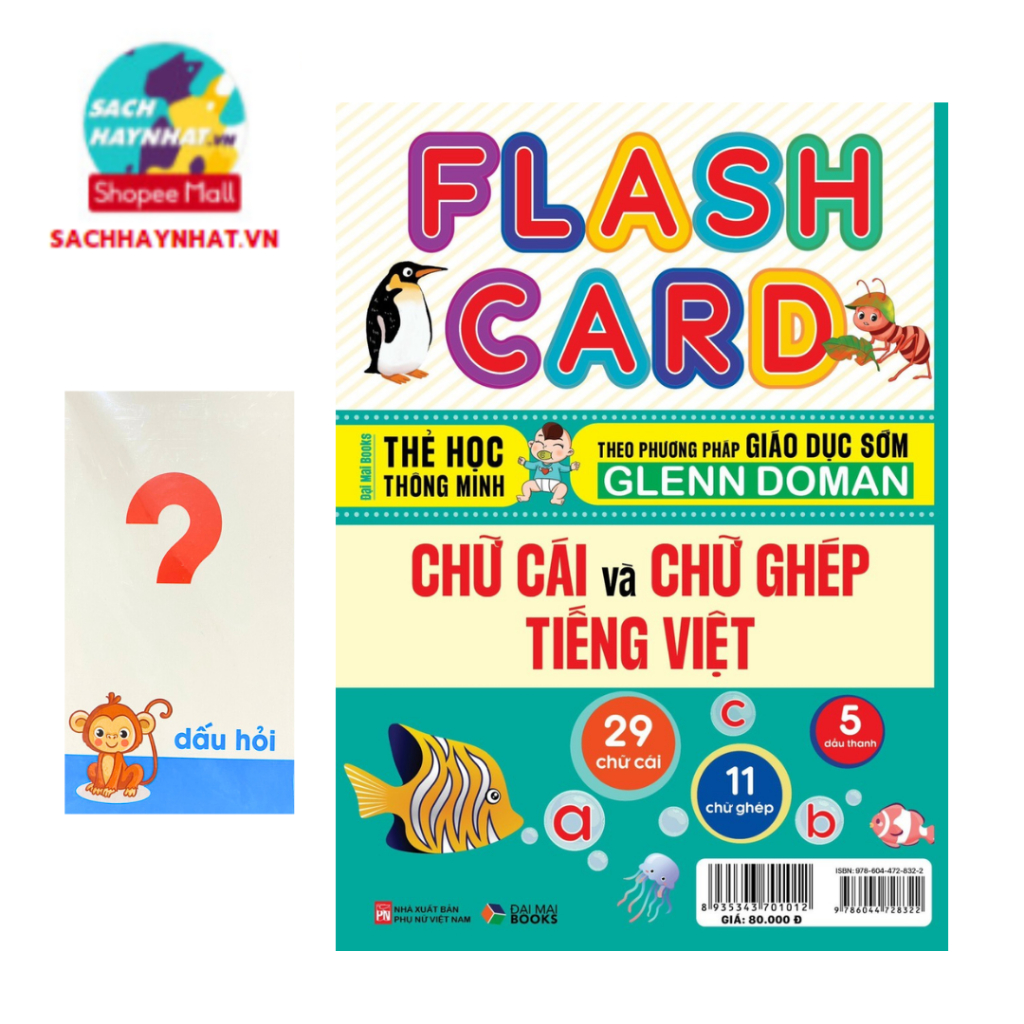 Sách Flash Card Thẻ Học Thông Minh Theo Phương Pháp Giáo Dục Sớm Chữ Cái Và Chữ Ghép Tiếng