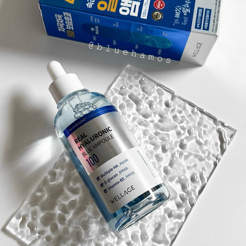 Tinh chất cấp nước WELLAGE Real Hyaluronic Blue Ampoule 100ml | Shopee ...