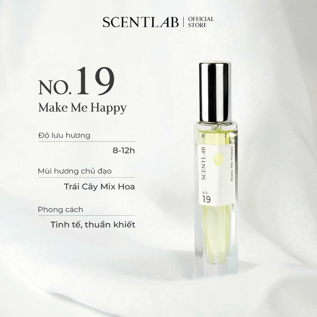 Ảnh Nước hoa nữ SCENTLAB no.19 Make Me Happy hương trái cây mĩ hoa thanh lịch lưu hương lâu fullsize 30ml 4