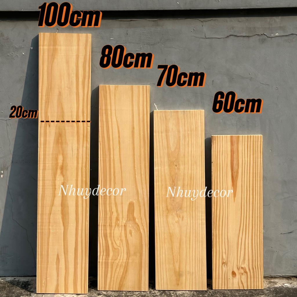 ván kệ gỗ thông làm kệ, tấm ván gỗ thông chất lượng cao, kệ gỗ treo tường trang trí thẩm mỹ, ván gỗ Nhu Y Decor