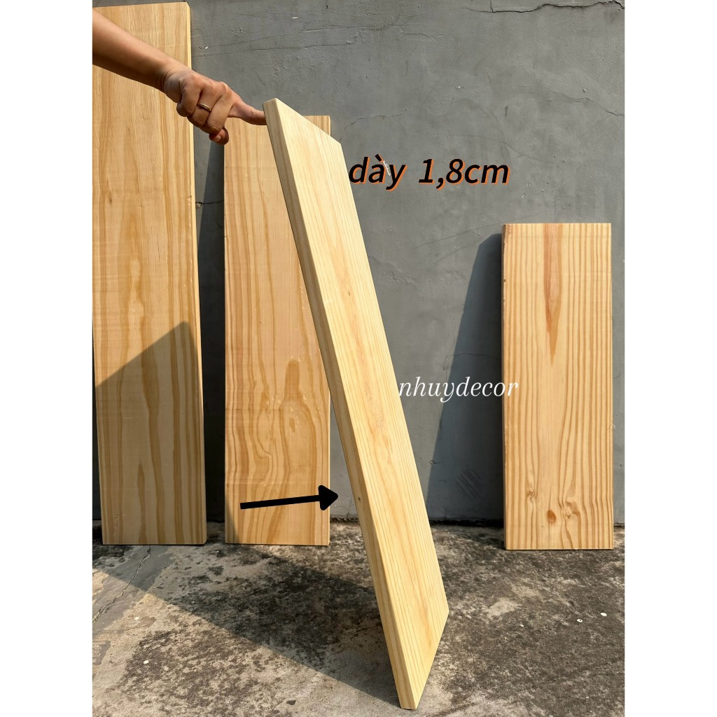 ván kệ gỗ thông làm kệ, tấm ván gỗ thông chất lượng cao, kệ gỗ treo tường trang trí thẩm mỹ, ván gỗ Nhu Y Decor