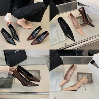 ( Hàng Sẵn Form To lùi size ) GIÀY CAO GÓT BÍCH MŨI NHỌN BÓNG HÀNG NHẬP QC CAO CẤP Mieo Shoes G1235 G1236 G1237
