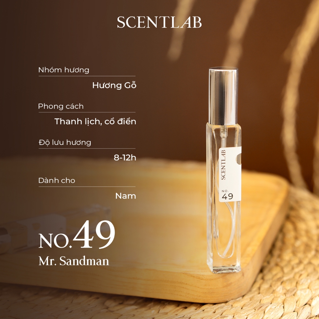Ảnh Nước hoa nam hương gỗ SCENTLAB No.49 tinh tế, cổ điển tinh dầu thơm lưu hương lâu fullsize 30ml 3