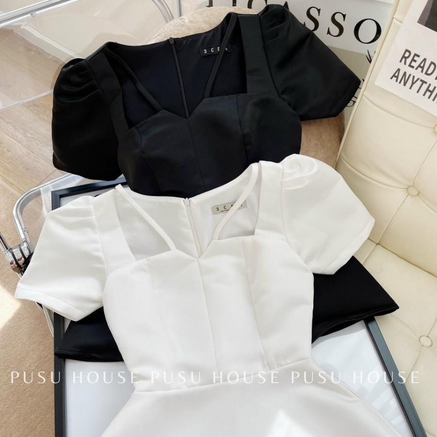 [ HÀNG THẬT 100%] Áo tiểu thư nữ peplum dây chéo dự tiệc công sở dạo phố sang trọng, trẻ trung