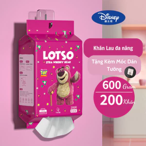 Khăn mặt khô Lotso dùng 1 lần, Khăn tẩy trang dai mềm mịn, Khăn lau đa năng dùng 1 lần