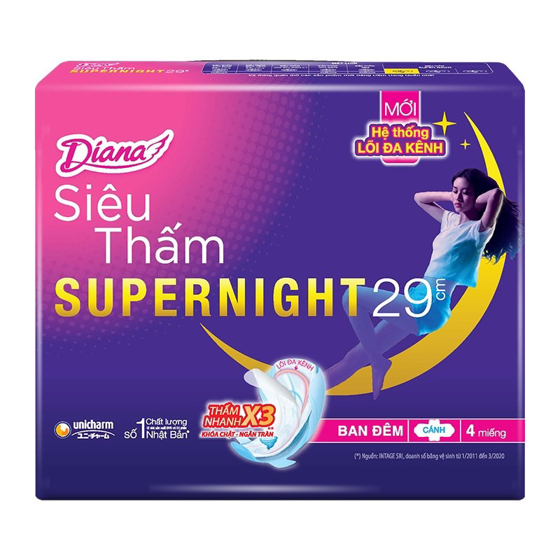 Băng vệ sinh Diana các loại sensi cool, hàng ngày, ban đêm