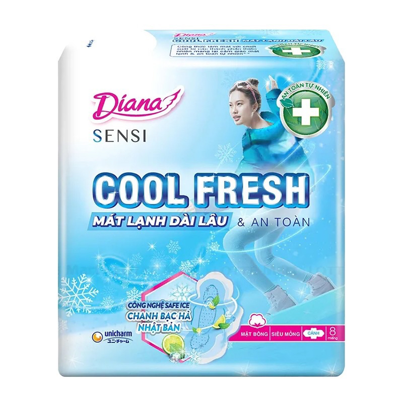 Băng vệ sinh Diana các loại sensi cool, hàng ngày, ban đêm