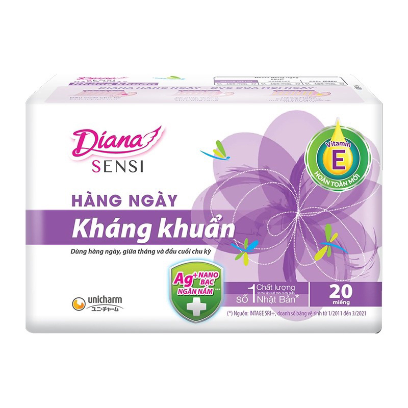 Băng vệ sinh Diana các loại sensi cool, hàng ngày, ban đêm