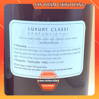 Dầu Gội Xả Argan LUXURY Classi Hương nước hoa 800ml