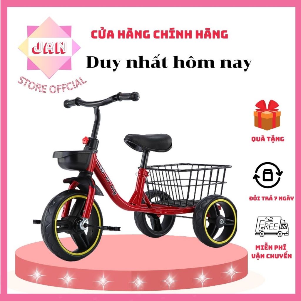 Xe đạp 3 bánh, xe đạp trẻ em có giỏ đựng đồ cao cấp dành cho bé từ 2-6 ...