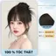 Mái giả tóc thật hàng dệt tay, mái thưa phong cách Hàn Quốc dễ thương