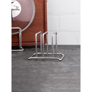 Giá cài vung thớt inox 304, [330] cứng cáp, không đổ. dành cho thớt dưới 8cm