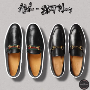 ⚡️[Hight Quality] Hàng Có Sẵn!! Giày Loafer G1cc1 Leather Horsebit Đế Gỗ - Giày Lười G.2C Tag Vàng Tinh Tế - Full Box