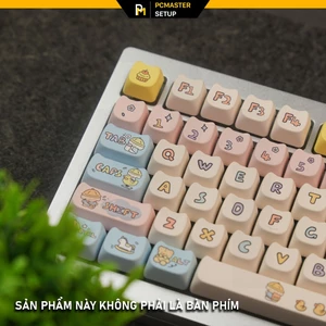 Keycap mèo PUPPY chiều cao MAO họa tiết in dyesub không mờ dùng cho nhiều layout bàn phím cơ